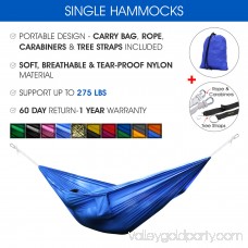 Yes4All Single Lightweight Camping Hammock with Strap & Carry Bag (Blue) 566637613